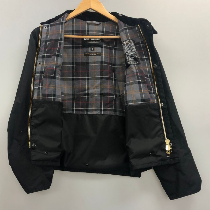 美品◆バブアー スペイ オイルド ジャケット メンズ サイズS ブラック Barbour 【AFF20】