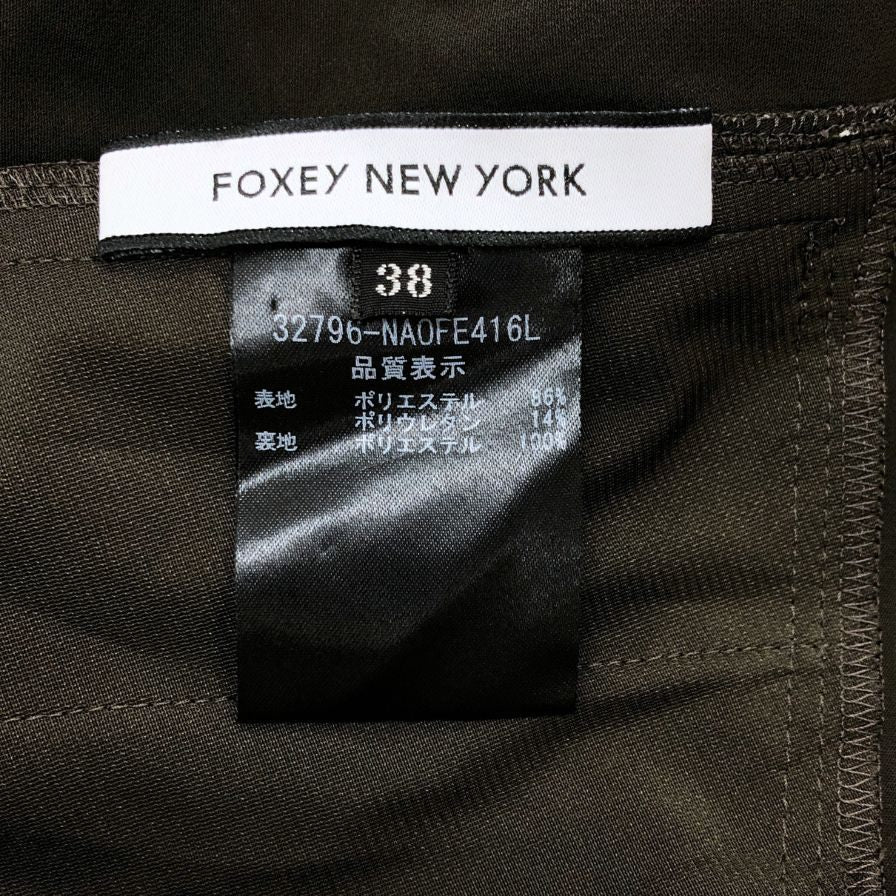 美品◆フォクシーニューヨーク ノースリーブ ワンピース バロン 32796  レディース サイズ 38 ダークブラウン  FOXEY NEWYORK 【AFB23】