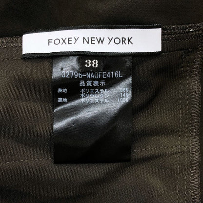 美品◆フォクシーニューヨーク ノースリーブ ワンピース バロン 32796  レディース サイズ 38 ダークブラウン  FOXEY NEWYORK 【AFB23】