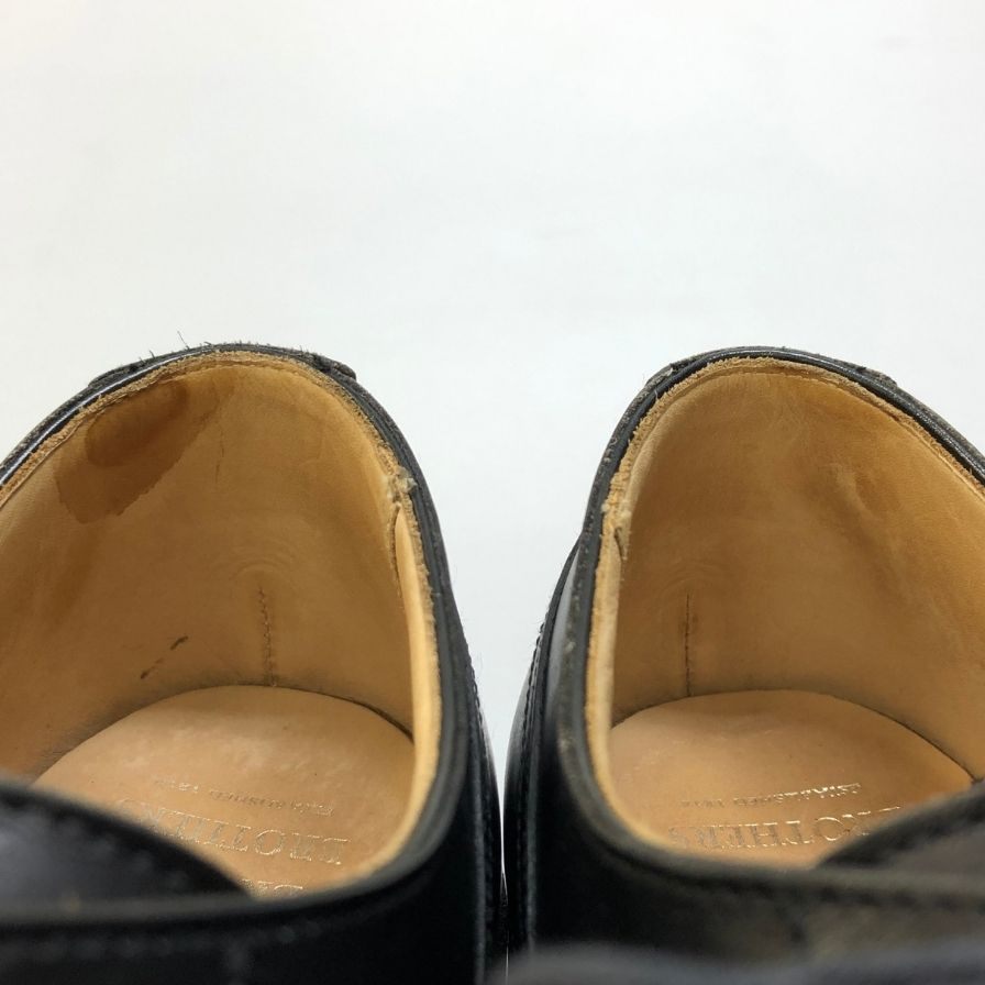 ピール＆コー レザーシューズ ブルックスブラザーズ別注 Uチップ カーフ ブラック サイズ7D PEAL＆Co 約25.5cm【AFC40】