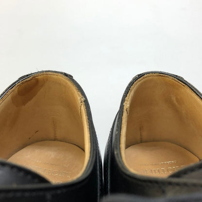 ピール＆コー レザーシューズ ブルックスブラザーズ別注 Uチップ カーフ ブラック サイズ7D PEAL＆Co 約25.5cm【AFC40】