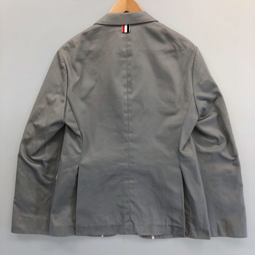 トム ブラウン ジャケット MJU426A 裏地ストライプ コットン メンズ グレー サイズS相当 THOM BROWNE【LA】
