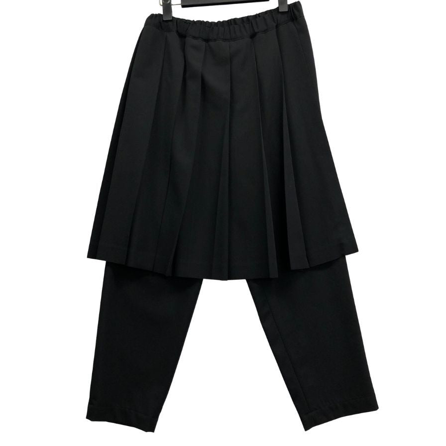 コムデギャルソン レディース レイヤード パンツ RG-P018 日本製 AD2020 サイズS ブラック COMME des GARONS 【AFB40】