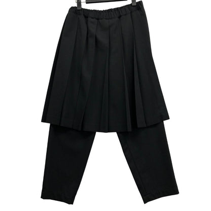 コムデギャルソン レディース レイヤード パンツ RG-P018 日本製 AD2020 サイズS ブラック COMME des GARONS 【AFB40】