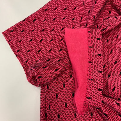 極美品◆レッドヴァレンティノ Tシャツ ドット柄レース レディース サイズXS ピンク RED VALETINO 【AFB36】