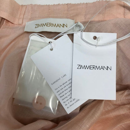 ジマーマン ロングスカート 花柄 レースデザイン ピンク系 レディース サイズ2 ZIMMERMANN【AFB16】
