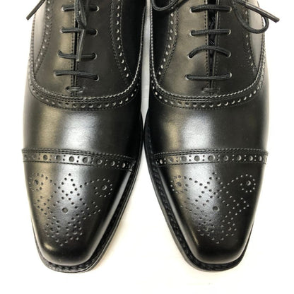 スコッチグレイン レザーシューズ I-0278 セミブローグ ブラック サイズ24EEE SCOTCH GRAIN 約24.0cm【AFD2】