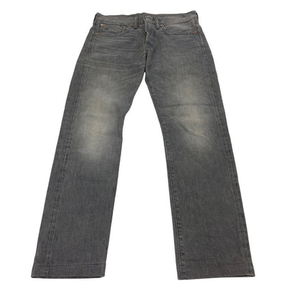 ダブルアールエル ラルフローレン デニムパンツ ストレート 革パッチ ボタンフライ グレー メンズ サイズ W29 L30 RRL RALPH LAUREN 【AFB39】
