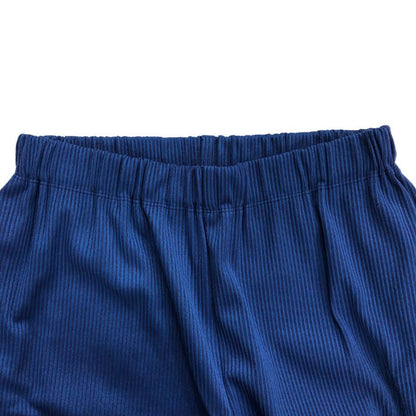 イッセイミヤケ プリーツプリーズ サルエルパンツ A-POC BOTTOMS PP43KF635 ブルー サイズフリー ISSEY MIYAKE PLEATS PLEASE 【AFB4】