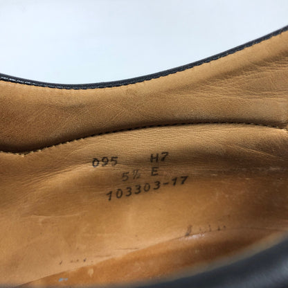 ジェイエムウエストン レザースニーカー 095 モンキーシューズ  パーフォレーション カーフ ブラック メンズ サイズUK5.5E  J.M.WESTON 約24.5cm【AFC4】