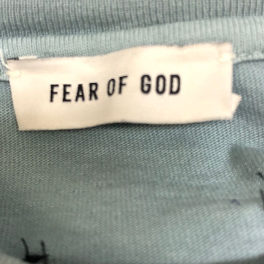 美品◆フィアオブゴッド 長袖Tシャツ DISCIPLES ディサイプルズ ブルー サイズS Fear of God 【AFB33】