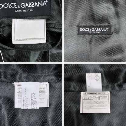 ドルチェ＆ガッバーナ 3Pスーツ ウール シルク混 メンズ サイズ46 ブラック DOLCE&GABBANA【AFA10】