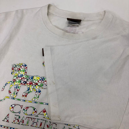 美品◆コーチ×アベイシングエイプ  半袖プリントTシャツ ホワイト サイズL メンズ COACH×A BATHING APE 【AFB46】