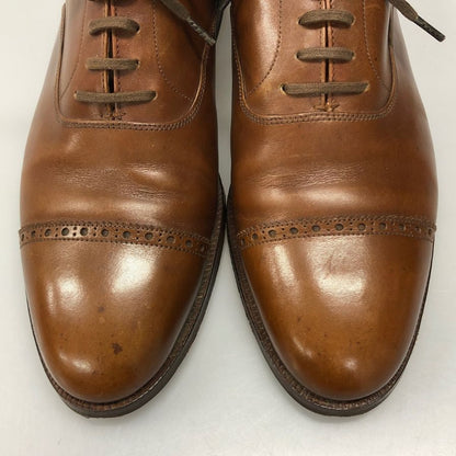 エーボンハウス レザーシューズ クロケット＆ジョーンズ製 パンチドキャップトゥ ブラウン サイズUK8E メンズ AVON HOUSE 約26.5cm【AFC1】