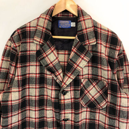 中古◆ペンドルトン 70S 3Bジャケット シングル ウール グレー系 メンズ サイズXL PENDLETON 【AFA1】