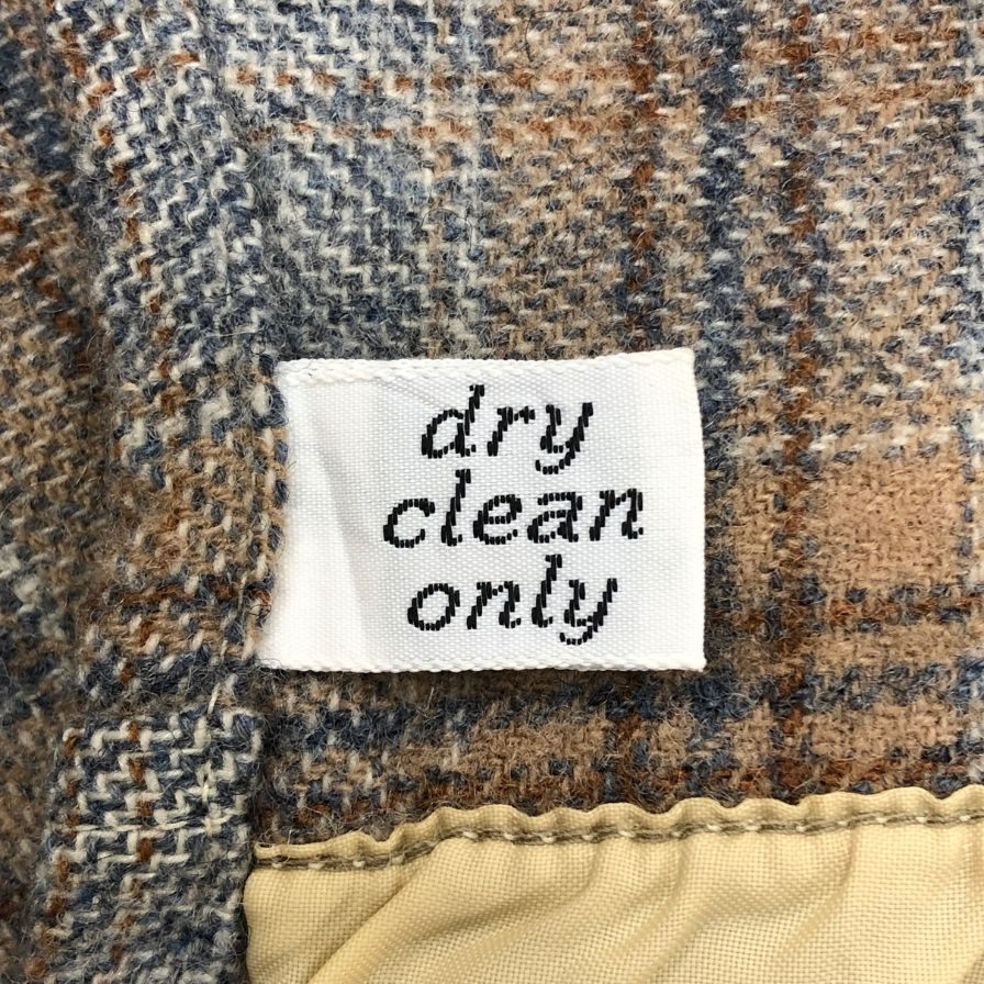 中古◆ペンドルトン 70S チェックシャツ ウール ベージュ系 メンズ サイズM PENDLETON 【AFB37】