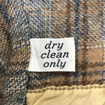 中古◆ペンドルトン 70S チェックシャツ ウール ベージュ系 メンズ サイズM PENDLETON 【AFB37】