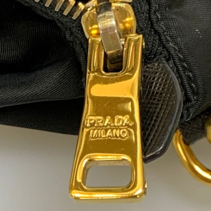 プラダ ハンドバッグ ナイロン×レザー 2WAY レディース ブラック PRADA【AFE3】