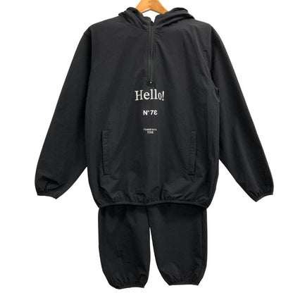 セブンスリーアール  セットアップ HELLO ナイロン メンズ ブラック  サイズL 73R 7THREE【AFA15】