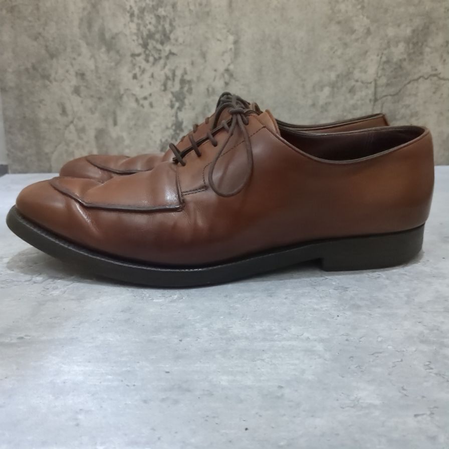 クロケット＆ジョーンズ ビチェスター Uチップ  カーフ ブラウン サイズUK7.5D CROCKETT&JONES ビジネスシューズ 約26.0cm【LA】【中古】