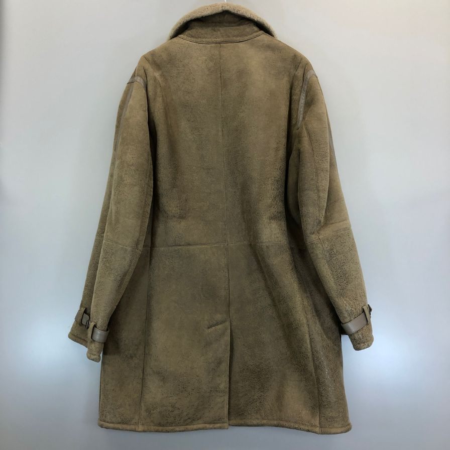 極美品◆エトロ ムートンコート シープスキン サイズXL ブラウン ETRO 【AFF22】