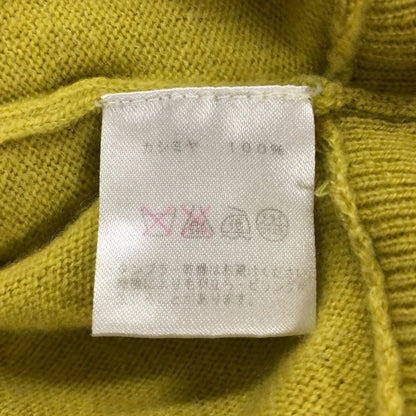 中古◆バーニーズ  ニューヨーク  セーター プルオーバー カシミヤ リブ サイズF イエロー レディース BARNEYS NEWYORK 【AFB22】