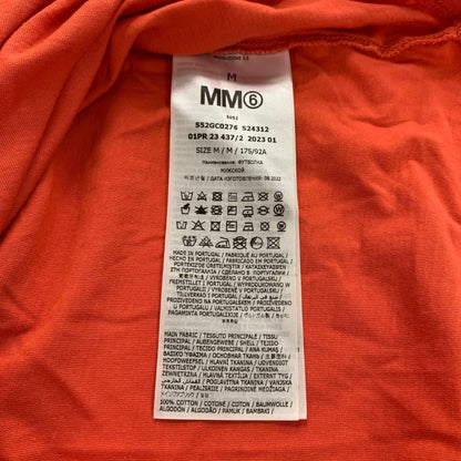 中古◆エムエムシックス Tシャツ 23SS グラフィックプリント オレンジ メンズ サイズM  MM6 【AFB13】