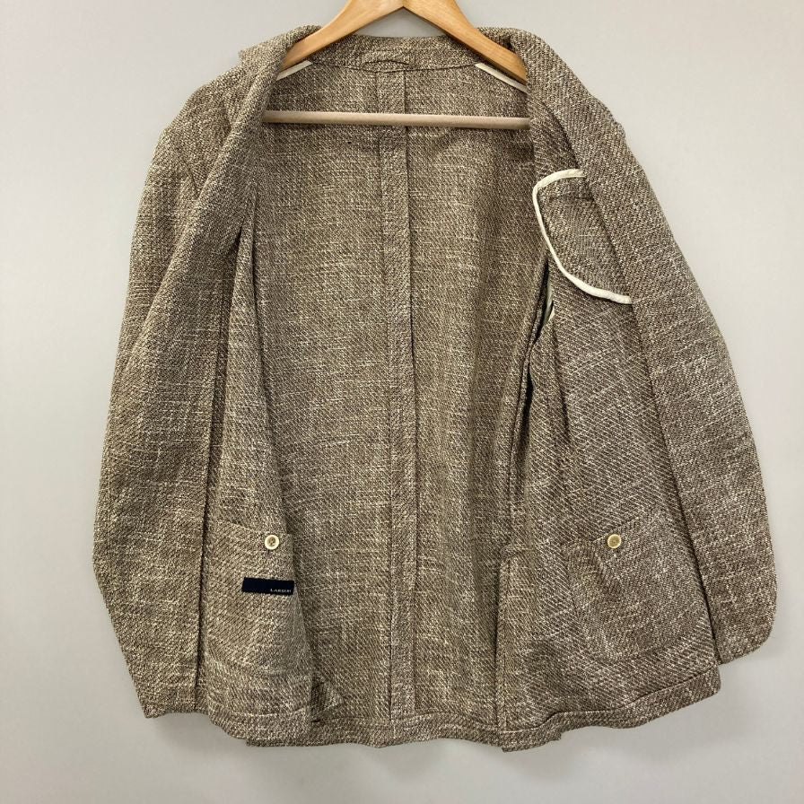 中古◆ラルディーニ 3B テーラードジャケット ブラウン系メンズ サイズ48 LARDINI 【AFB26】