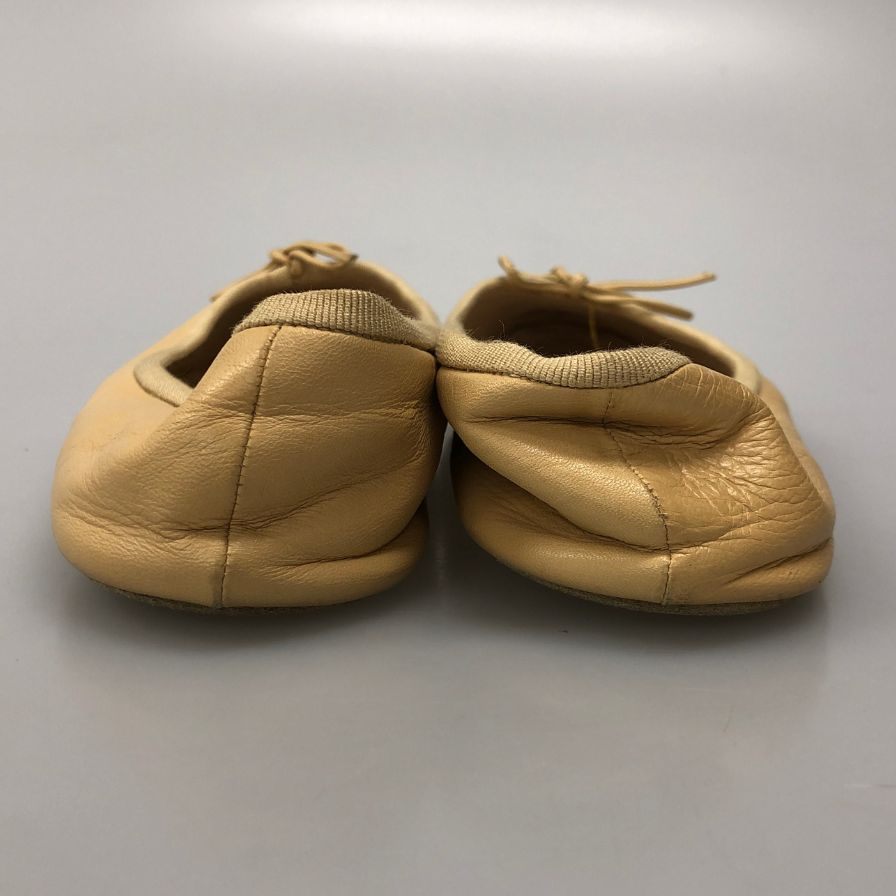 シャネル バレエシューズ CCマーク レディース サイズ37 ベージュ CHANEL 約23.5cm【AFC3】