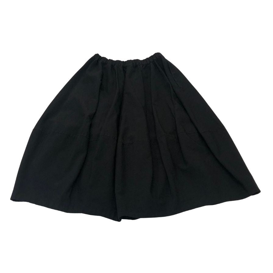 コムデギャルソン レディース フレアスカート ウエストゴム GP-S019 AD2018 日本製 サイズS ブラック COMME des GARCONS【AFB31】