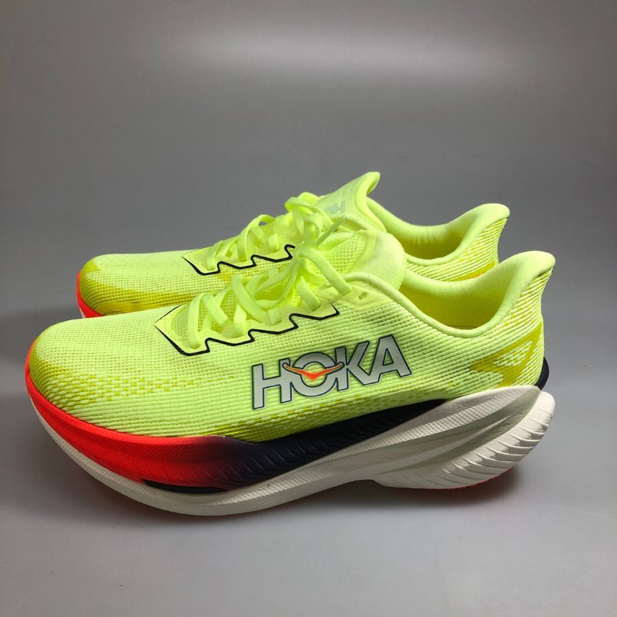 ホカオネオネ ランニングシューズ マッハ X3 イエロー メンズ 25㎝ HOKA ONE ONE【AFC5】【中古】