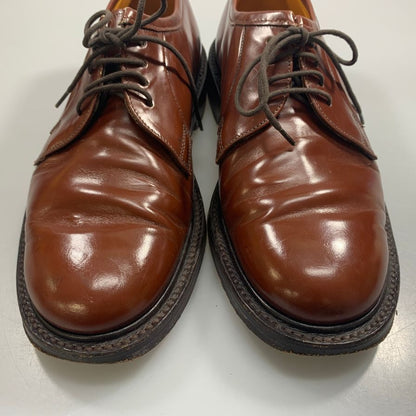 グレンソン プレーントゥ ポリッシュレザー 6229 ブラウン サイズUK5.5E GRENSON ビジネスシューズ 約24.0cm【LA】【中古】