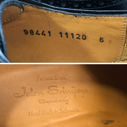 ジャランスリウァヤ レザーシューズ 98441 ストレートチップ アデレード カーフ ブラック サイズ6 メンズ Jalan Sriwijaya 約24.5cm【AFD9】