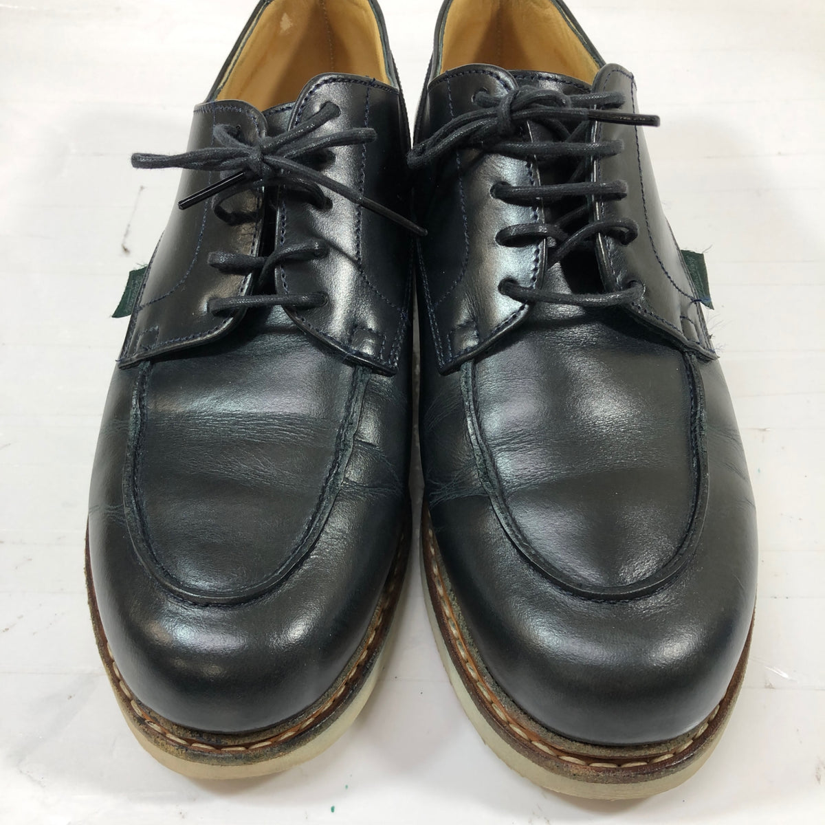パラブーツ シャンボード Uチップ カーフレザー メンズ サイズ5.5 ネイビー PARABOOT 約24.5cm【TMP1】