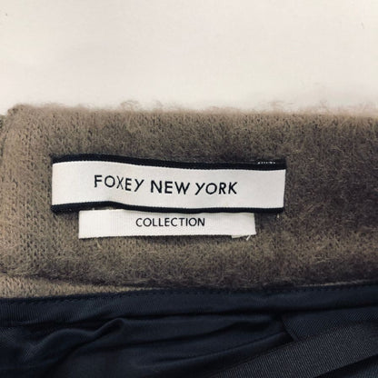 フォクシーニューヨーク コレクション 35257 ボンデッド モヘア フレアスカート レディース ブラウン サイズ38 FOXEY NEW YORK COLLECTION【AFB20】