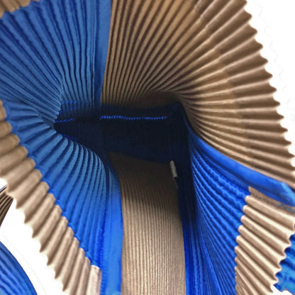 プリーツプリーズ トートバッグ ポリエステル  レディース ブラウン×ブルー PLEATS PLEASE【AFE6】