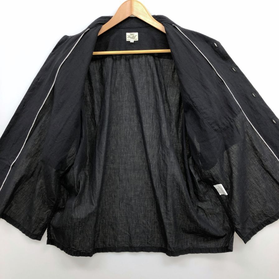 中古◆ゴールド バットダイ シャンブレー ベタシャン オープン シャツ ブラック サイズM GOLD VAT DYE CHAMBRAY OPEN SHIRT 【AFB25】