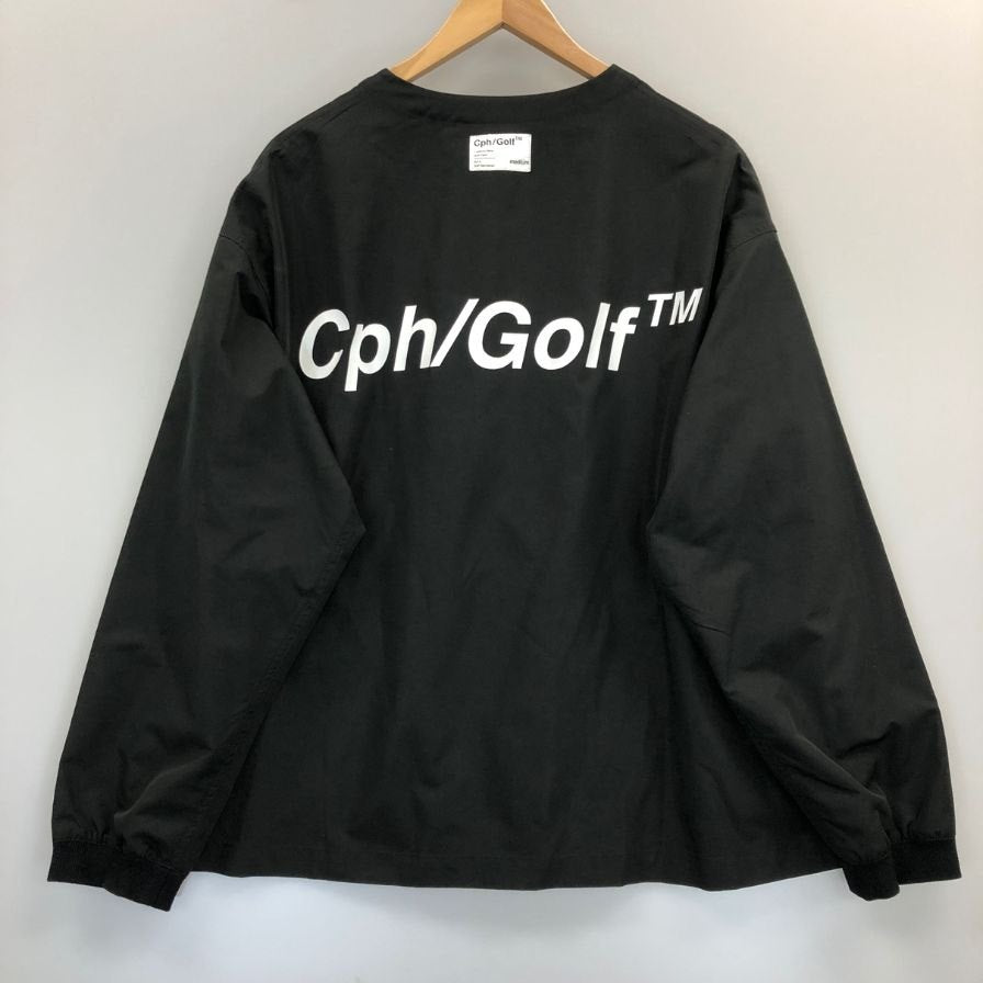 極美品◆キャプテンズ ヘルム ゴルフ ノーカラー トップス ライトブルゾン メンズ サイズM ブラック Cph/Golf 【AFB27】