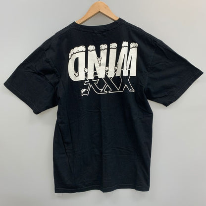 美品◆ゴッドセレクション×ウィンダンシー Tシャツ ブラック ロゴ メンズ サイズXL GOD SELECTION XXX×WIND AND SEA 【AFB7】