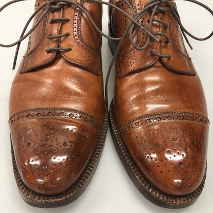 シルヴァノ ラッタンジ セミブローグ カーフ ブラウン UK７ Silvano Lattanzi ビジネスシューズ 約25.5cm【LA】【中古】