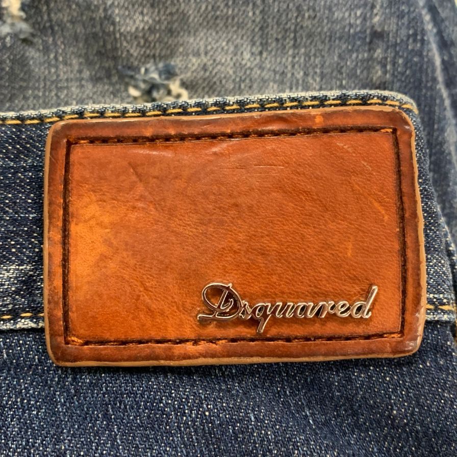 ディースクエアード デニムパンツ Big Dean's brother jean エイジング加工 コットン ポリウレタン サイズ40 レディース ブルー DSQUARED2 【AFB20】