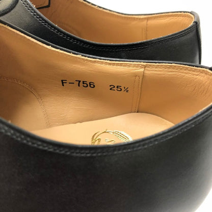 スコッチグレイン パンチドキャップ レザーシューズ ブラック ラスト256 サイズ25ハーフ SCOTCH GRAIN 約25.5cm【AFD12】