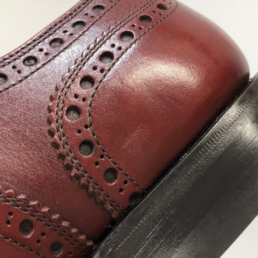 スコッチグレイン 805 アノネイ クロムフリー革 ウイングチップ 23.5 3E ボルドー SCOTCH GRAIN 約23.5cm【AFD6】