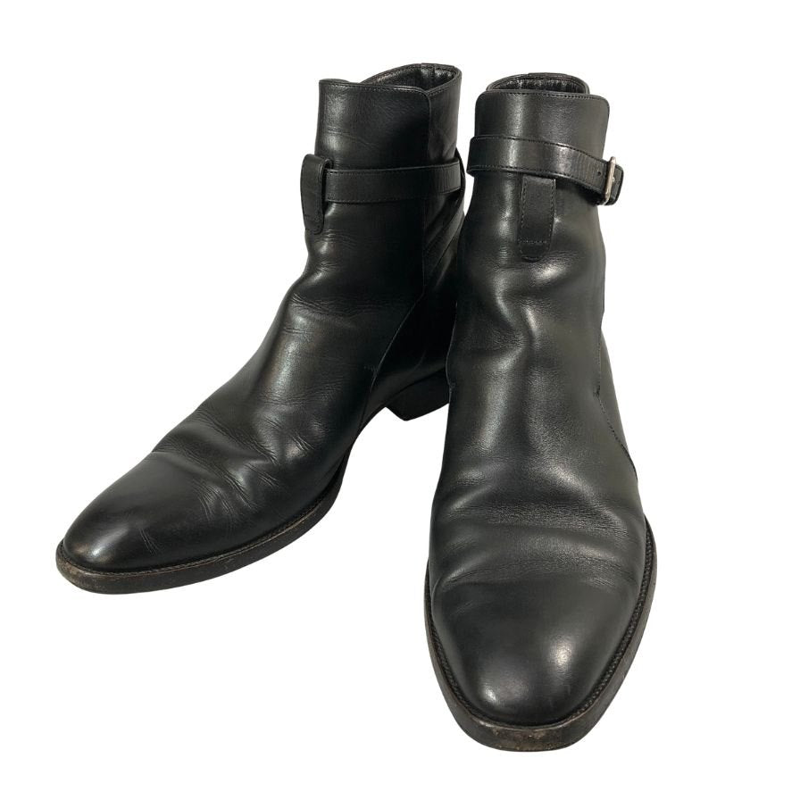 サンローラン ジョッパーブーツ 443200 エディ期 カーフ ブラック サイズ42 メンズ SAINT LAURENT 約27.0cm【AFC47】
