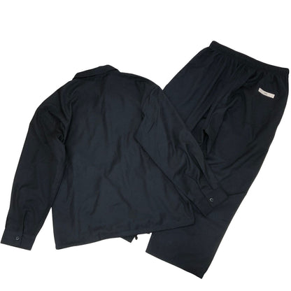 美品◆ヴォイリー セットアップ カジュアル イージーパンツ ネイビー系 メンズ フリーサイズ VOIRY 【AFB19】