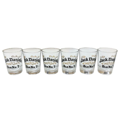 ジャックダニエル OLD No.7 ショットグラス 6個セット JACK DANIEL'S【AFI26】【中古】