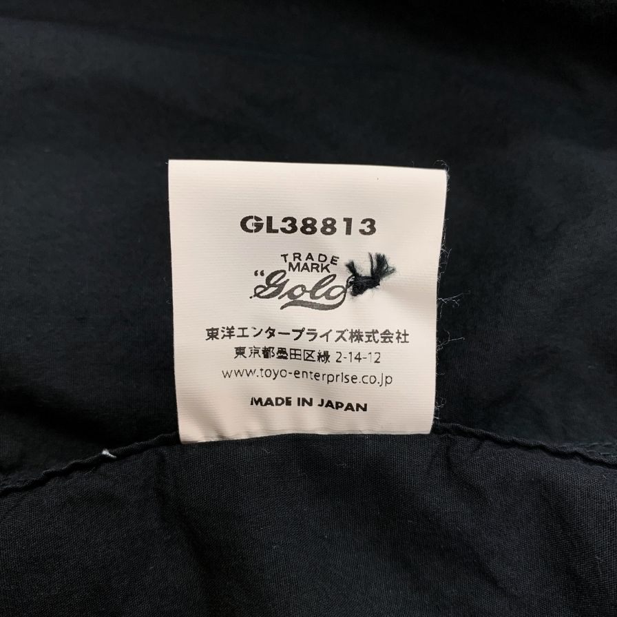 美品◆東洋エンタープライズ ゴールド シャツ 半袖 コットン シルク混 サイズM ブラック メンズ gold 【AFB18】