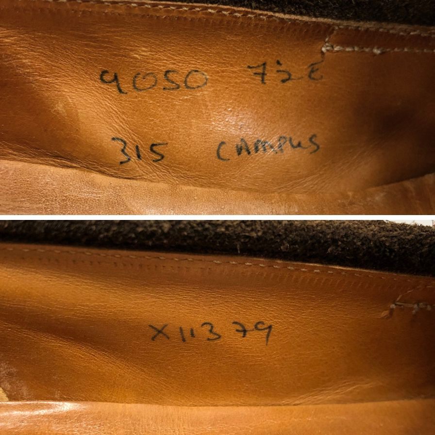 ジョンロブ キャンパス 315 スウェード メンズサイズ 7E ブラウン JOHN LOBB ローファー 約25.5cm【LA】【中古】