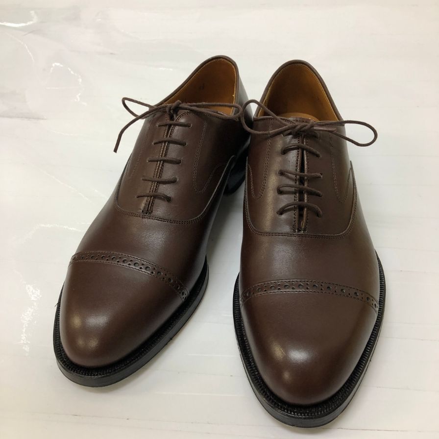 ジョンストン＆マーフィー レザーシューズ ストレートチップ アリストクラフト メンズ サイズ8.5 ブラウン JOHNSTON & MURPHY 約26.5cm【AFD12】