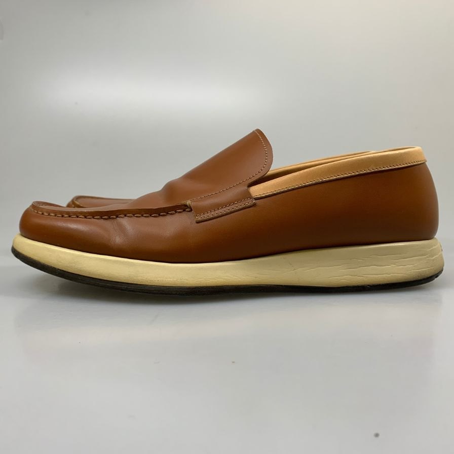 シルバノマッツァ スリッポン 0247 ソフネット ラバーソール メンズ ブラウン サイズ41.5  Silvano Mazza 約26.5cm【AFC41】